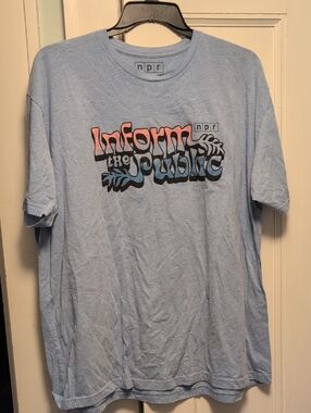 Inform the Public Light Blue Graphic Tee 3x